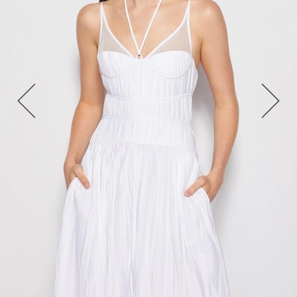 Jonathan Simkhai Indy Plisse Maxi Dress US 4 - Picture 5 of 7